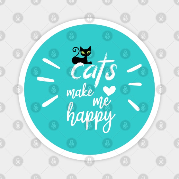 cats make me happy Magnet by boufart